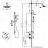 CERSANIT - Set B916 zestaw podtynkowy ZEN by Cersanit miedź szczotkowana z baterią termostatyczną wannowo-natryskową z boksem  S952-050